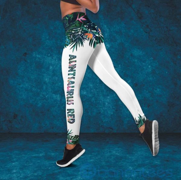 Auntsaurus Rex Tropical Tank Top Legging Set Outfit Product Photo