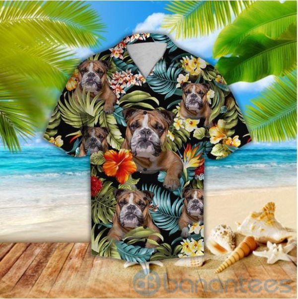 Awesome Bulldog Tropical Hawaiian Shirt Product Photo