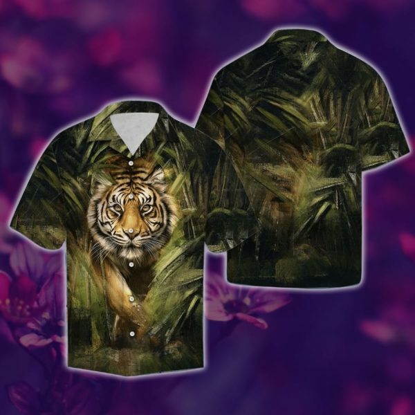 Awesome Tiger Hawaii Shirt Summer Hawaiian Product Photo