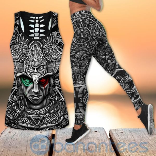Aztec Mexico Warrior Tank Top Legging Set Outfit Product Photo