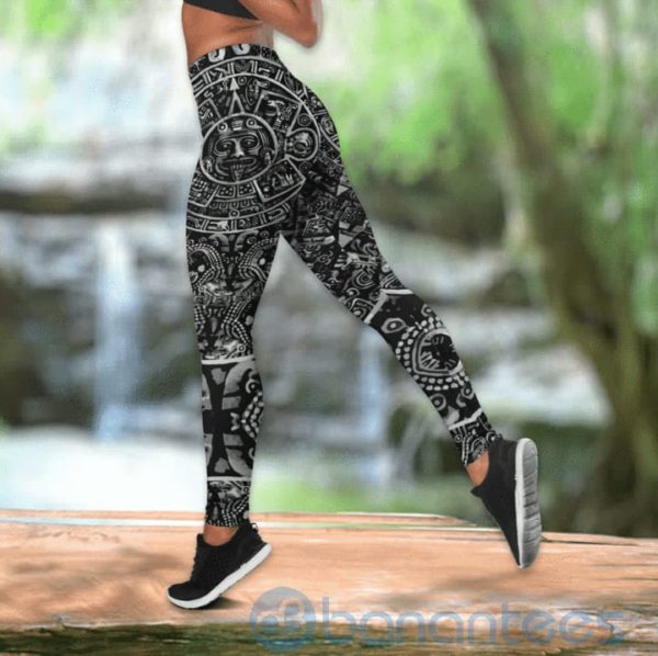 Aztec Mexico Warrior Tank Top Legging Set Outfit Product Photo