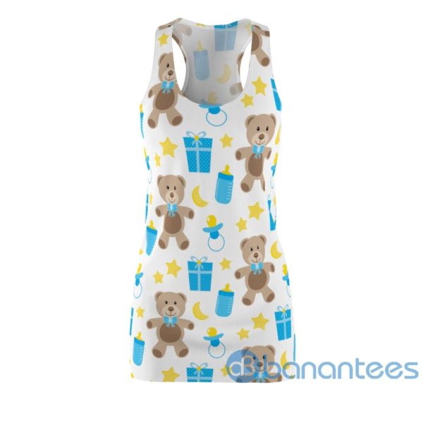 Baby Bear Gift Box And Stars All Over Print Racerback Dress For Women Product Photo
