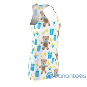 Baby Bear Gift Box And Stars All Over Print Racerback Dress For Women Product Photo