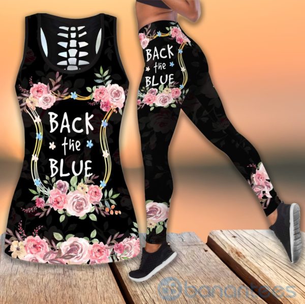 Back The Bue Tank Top Legging Set Outfit Product Photo