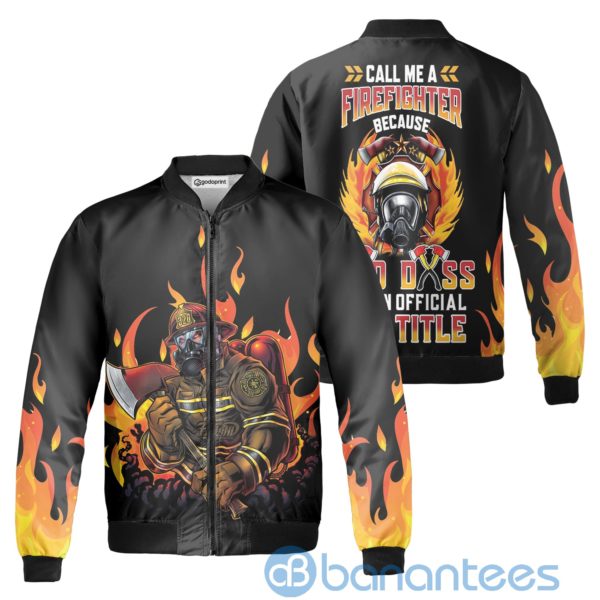 Bad Dass Firefighter Fleece Bomber Jacket Fireman Bomber Jacket Product Photo