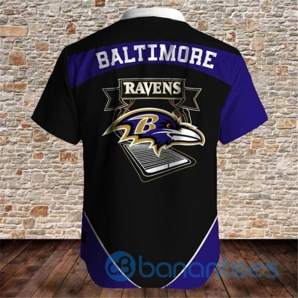 Baltimore Ravens Short Sleeves Hawaiian Shirts Fireball Button Product Photo
