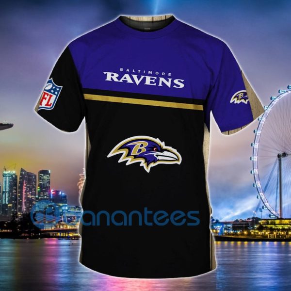 Baltimore Ravens Tee Shirts Hand Skull 3D T Shirt Short Sleeves Product Photo