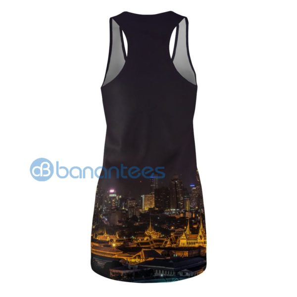 Bangkok Skyline All Over Printed Racerback Dress For Women Product Photo