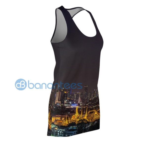 Bangkok Skyline All Over Printed Racerback Dress For Women Product Photo
