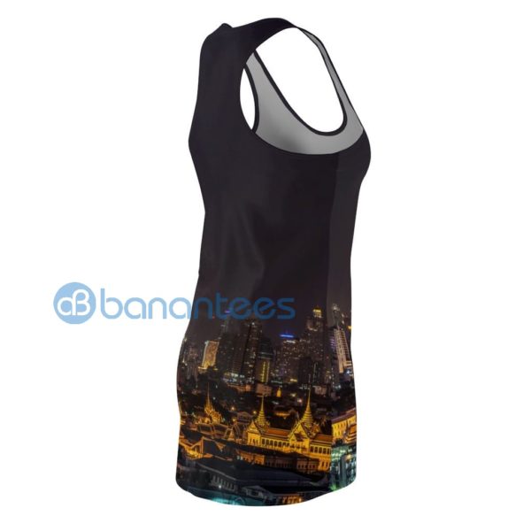 Bangkok Skyline All Over Printed Racerback Dress For Women Product Photo