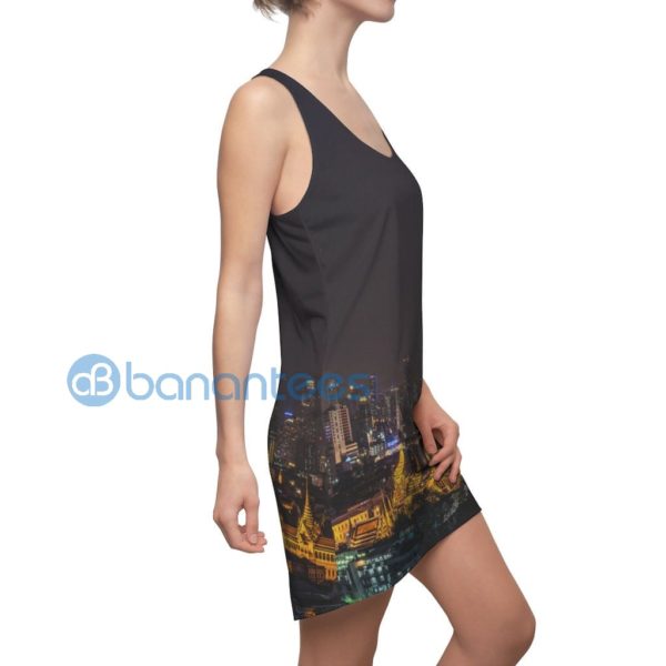 Bangkok Skyline All Over Printed Racerback Dress For Women Product Photo