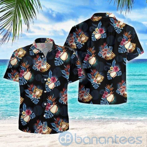 Baseball Summer Vibe Tropical Hawaiian Shirt Product Photo