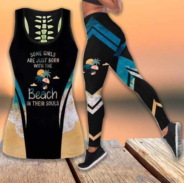 Beach In Their Soul Girl Tank Top Legging Set Outfit Product Photo