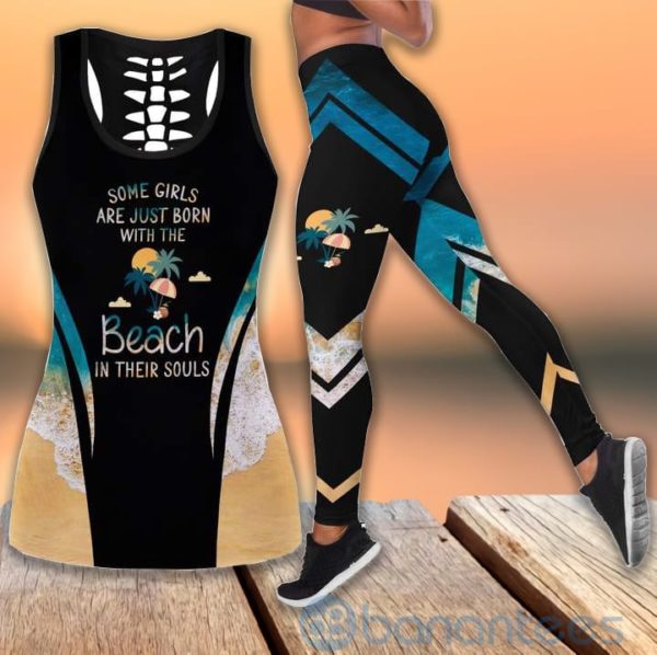 Beach In Their Soul Girl Tank Top Legging Set Outfit Product Photo