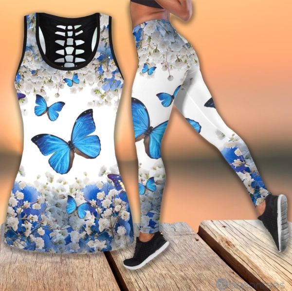 Beautiful Butterfly Tank Top Legging Set Outfit Product Photo