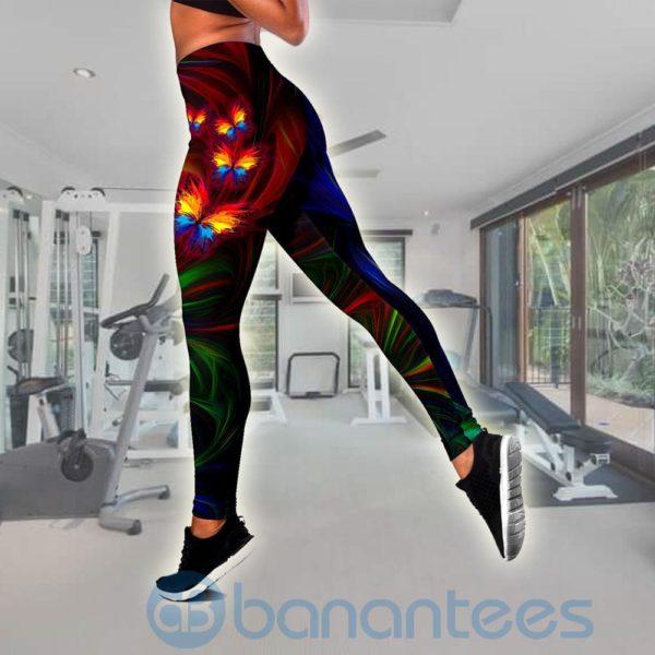Beautiful Butterfly Tank Top Legging Set Outfit Product Photo
