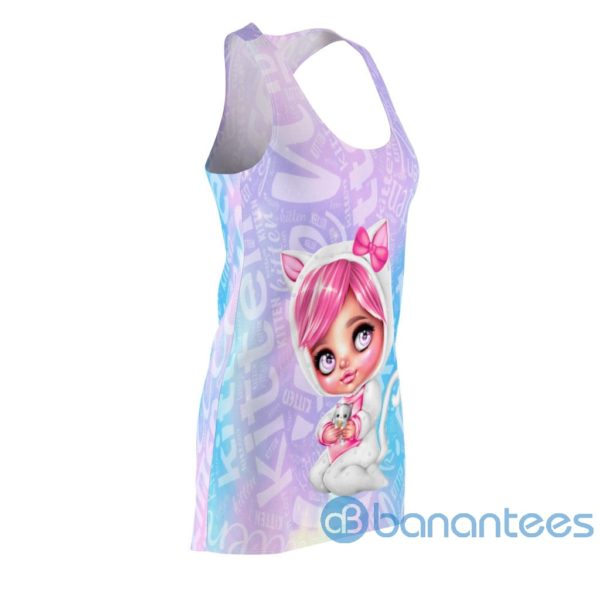 Beautiful Girl Mardi Gras Mask Carnival Racerback Dress For Women Product Photo