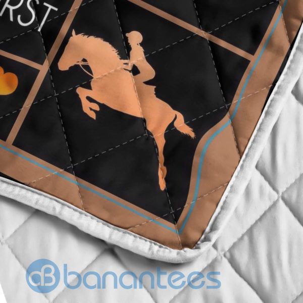 Behind Every Great Horse Girl Is A Daddy Quilt Blanket Quilt Product Photo
