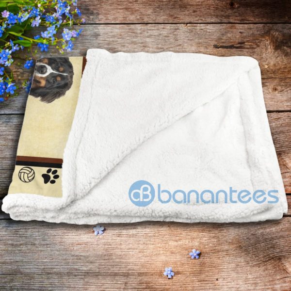Bernese Muontain Dog Sherpa Blanket Product Photo