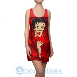 Betty Boop Animated cartoon Printed Red Racerback Dress For Women Product Photo