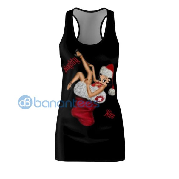 Betty Boop Christmas Black Racerback Dress Product Photo