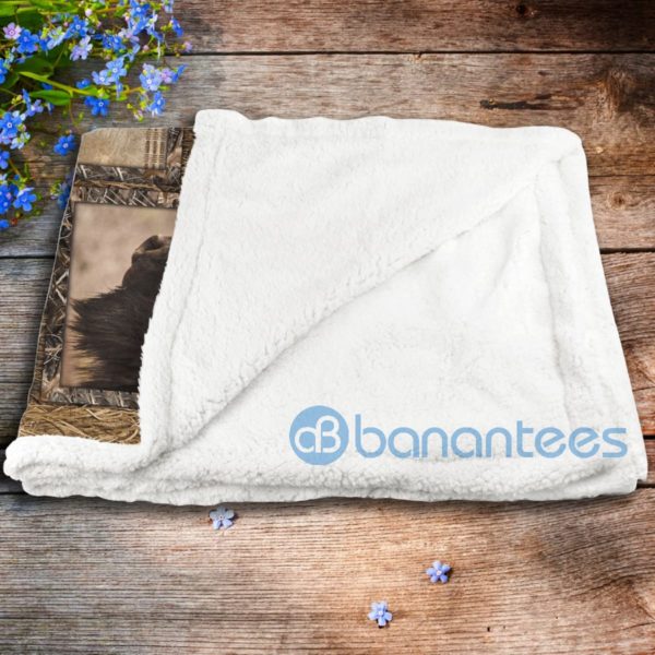 Bison Forest Design Sherpa Blanket Product Photo