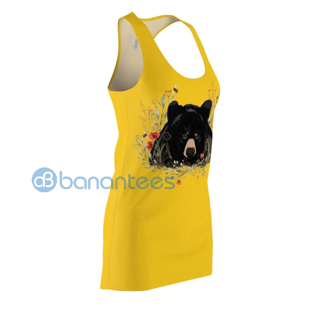 black-bear-and-floral-yellow-racerback-dress-for-women-3-iVqqA.jpg Black Bear And Floral Yellow Racerback Dress For Women Product Photo