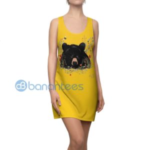 black bear and floral yellow racerback dress for women 5 1zLjN 300x300 image Black Bear And Floral Yellow Racerback Dress For Women Product Photo