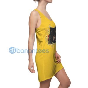 black bear and floral yellow racerback dress for women 6 uH5sF 300x300 image Black Bear And Floral Yellow Racerback Dress For Women Product Photo