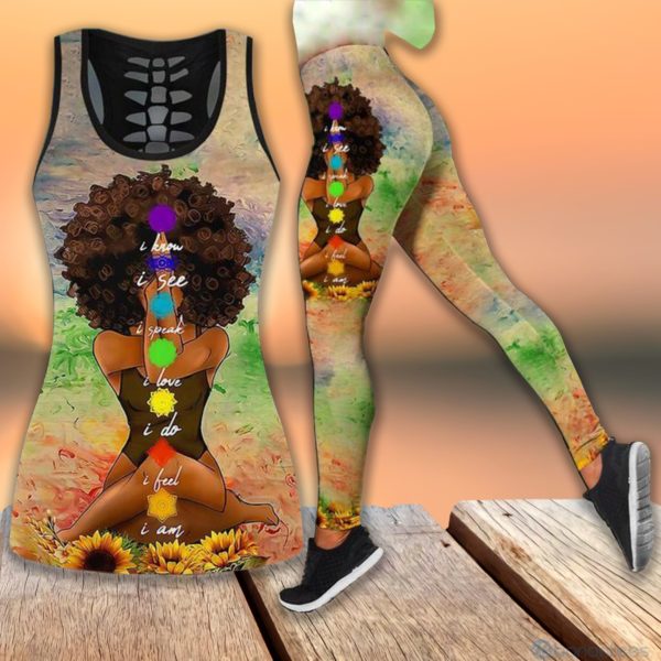 Black Girl I Am Tank Top Legging Set Outfit Product Photo