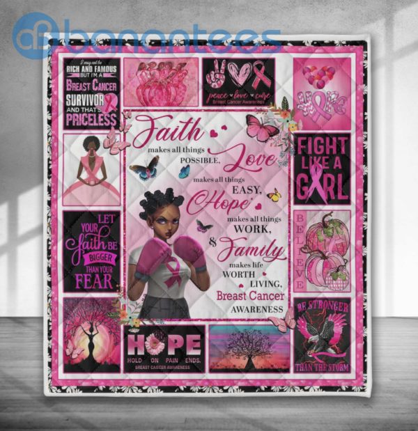 Breast Cantcer Survivor Quilt Blanket Quilt Product Photo