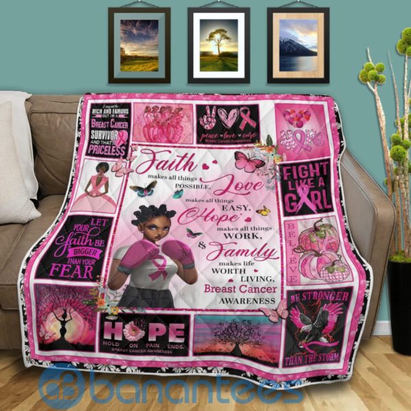 Breast Cantcer Survivor Quilt Blanket Quilt Product Photo