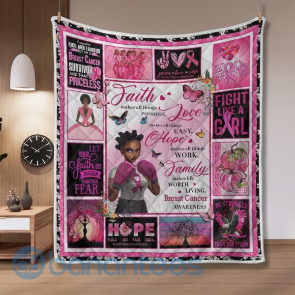 Breast Cantcer Survivor Quilt Blanket Quilt Product Photo
