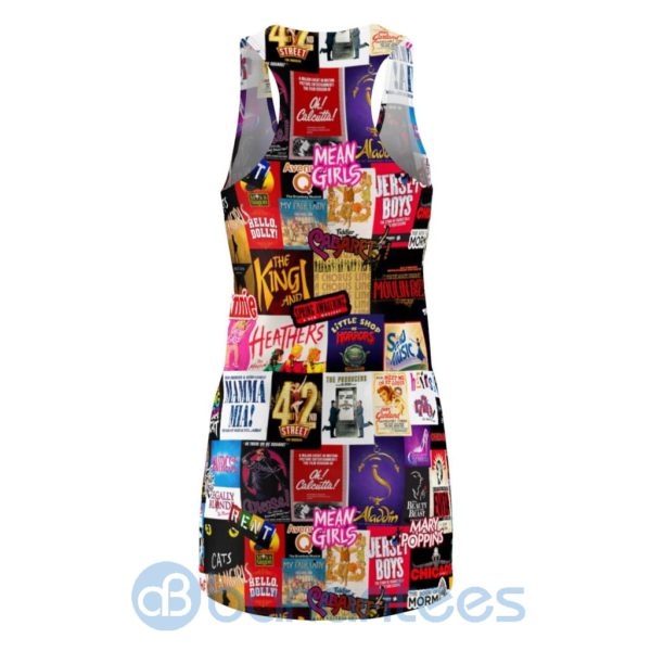 Broadway Musicals Collage Full Printed Racerback Dress For Women Product Photo