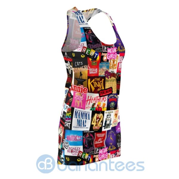 Broadway Musicals Collage Full Printed Racerback Dress For Women Product Photo