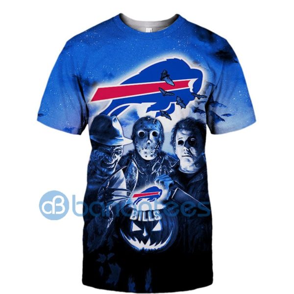Buffalo Bills Halloween Horror Night Full Printed 3D T Shirt Product Photo