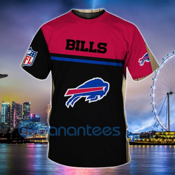 Buffalo Bills Tee Shirts Hand Skull 3D T Shirt Short Sleeves Product Photo