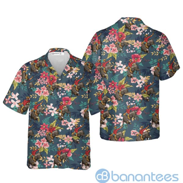 Bull Rider Godoprint Bull Riding Hawaiian Shirt Product Photo