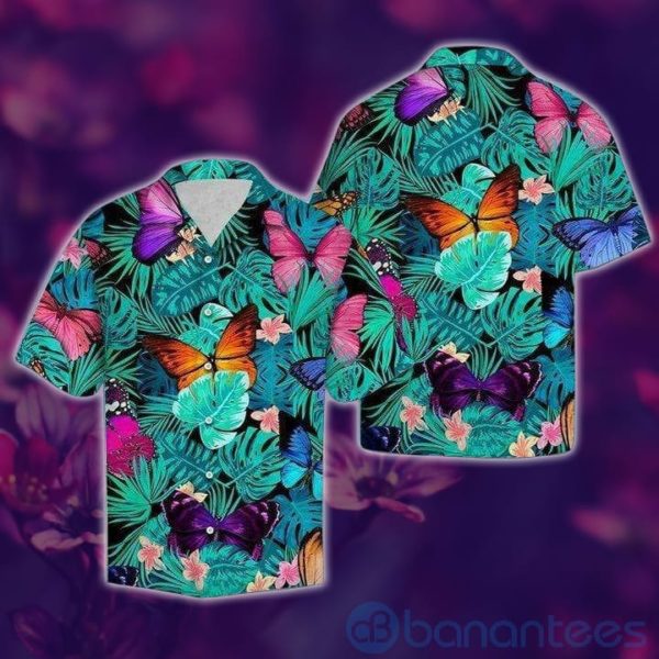 Butterfly Summer Vibe Tropical Hawaiian Shirt Product Photo