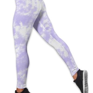 Butterfly Tie Dye Purple Hollow Tank And Legging Outfit Product Photo