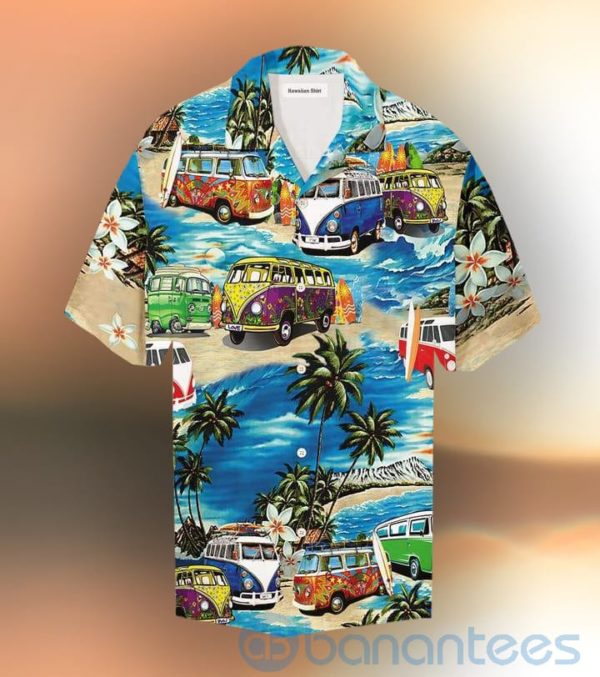 Camping Bus Island Aloha Tropical Hawaiian Shirt Product Photo