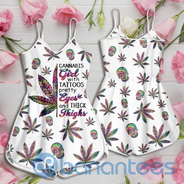 Cannabis Girl With Tattoos Rompers For Women Product Photo