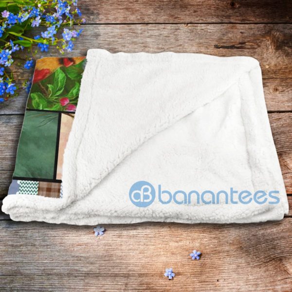 Cardinal Bird And Flowers Sherpa Blanket Product Photo