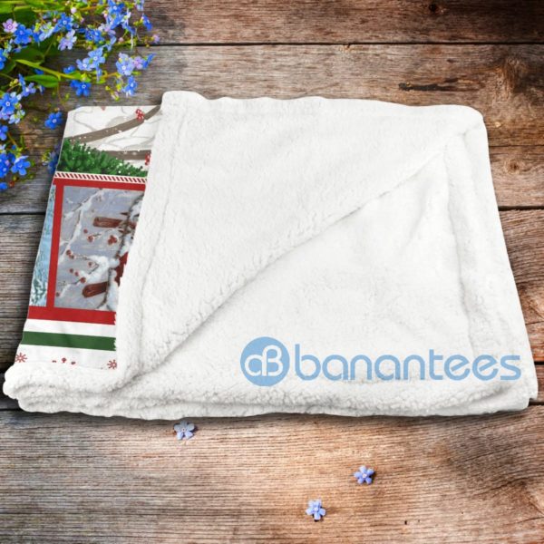 Cardinal Bird Christmas Car Merry Christmas Sherpa Blanket Product Photo