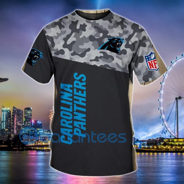 Carolina Panthers Military 3D T Shirt Short Sleeves Product Photo