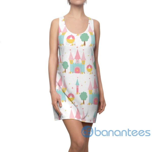 Castle Princess Cartoon Pattern All Over Print Racerback Dress Product Photo