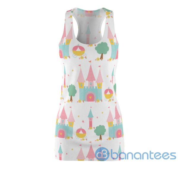 Castle Princess Cartoon Pattern All Over Print Racerback Dress Product Photo