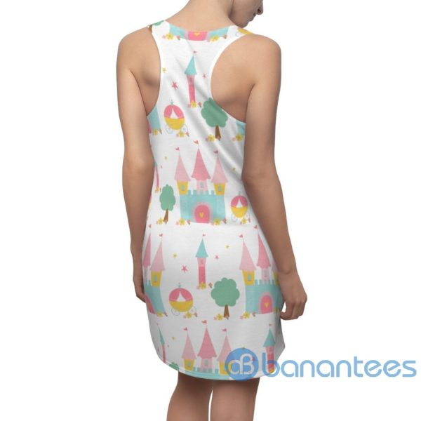 Castle Princess Cartoon Pattern All Over Print Racerback Dress Product Photo