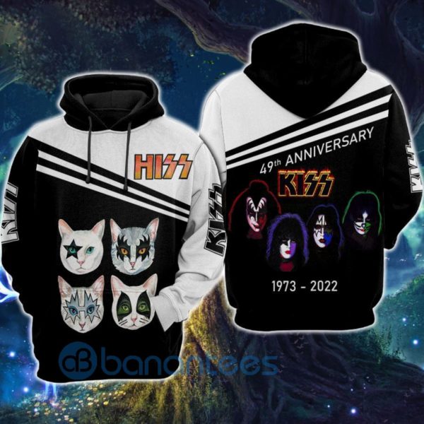 Cat Face Kiss Band 49th Anniversary 1973 2022 Full Printed 3D Hoodie Product Photo