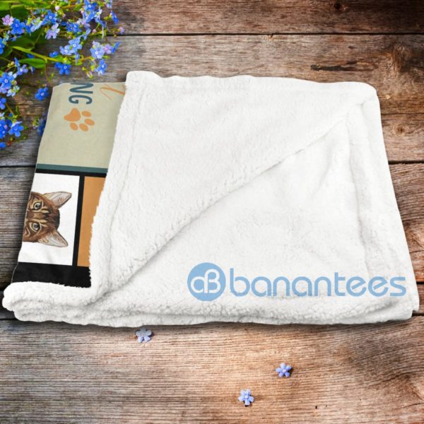 Cat Lover Love My Cat Sherpa Blanket Product Photo